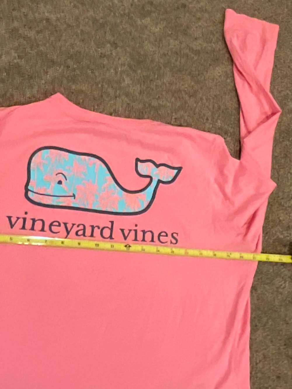 NWOT Soft Coral Pink long sleeve tee VINEYARD VINES szL teal whale